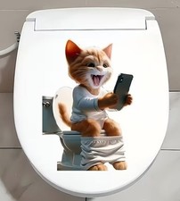 Aufkleber für deckel katze - wc,
