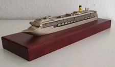 SCHIFFSMODELL  COSTA MEDITETTANEA auf Holzsockel Vitrinenobjekt TOP Zustand 