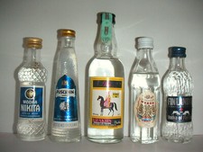 5x Miniaturflaschen Spirituosen Schnaps - Set H892 VODKA - minibottles 🍾