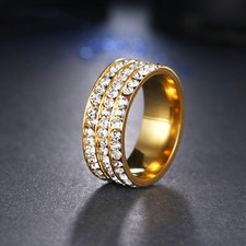 eleganter Ring Edelstahl mit 3