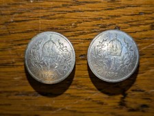 Paar KuK Silber Münzen Ohrringe Partiotika 1893 Offizier Schmuck TOP !!!