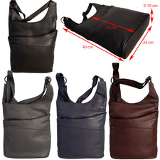 Damen Leder Tasche Schwarz