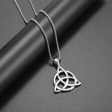 Halskette mit Keltischer Knoten Anhänger Nordisch Triquetra klassisch silber