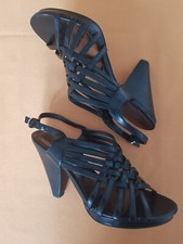 Org. Franco SARTO super elegante Plateau Damen Flecht Sandalette HINGUCKER G. 37