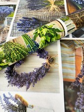 PVC Tischdecke PURPUR lila weiß Lavendel Wachstuch Breite&Länge wählbar Meterwar