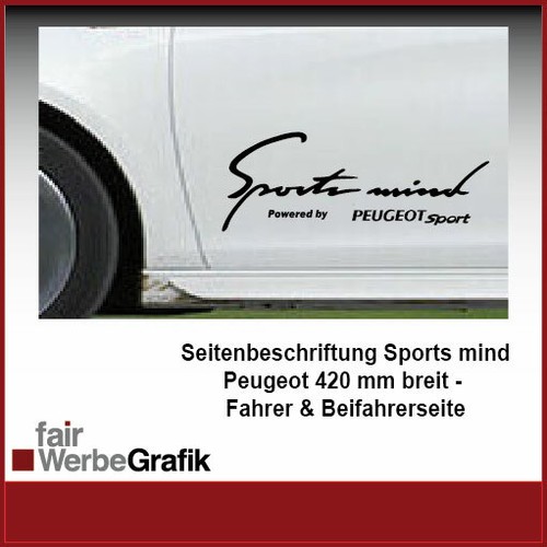 Peugeot sports mind aufkleber - peugeot,