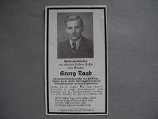 Sterbebild 2. Weltkrieg Luftwaffenhelfer Flakbatterie +1944 G. Raab Leiblfing