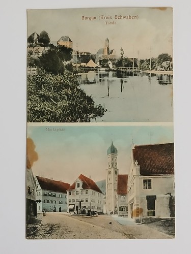 Burgau schwaben marktplatz - ak,