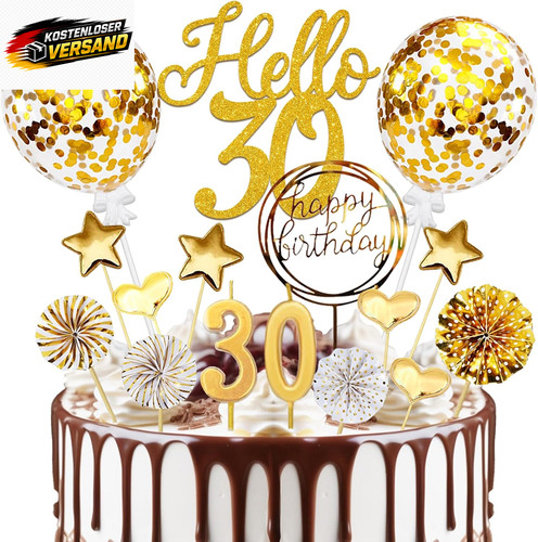 Tortendeko geburtstag mann - tortendeko, 30