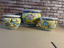 3 X Vase Vintage Chinese