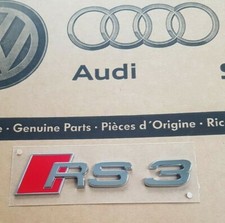 Audi RS3 original Schriftzug Emblem Aufkleber Heckklappe Chrom Logo hinten Clip 