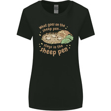 What Goes On In the Sheep Pen Farming Damen T-Shirt breiter geschnitten