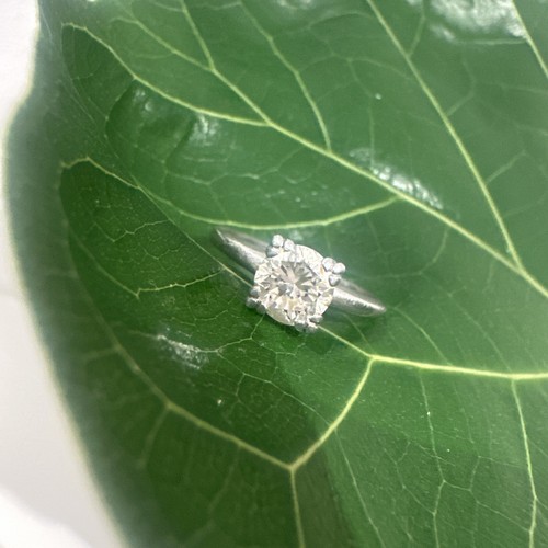 Vintage platin ring solitär - ring,