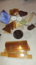 Konvolut Glasabschnitte,farbiges Tiffanyglas, diverse  Farben u.Formen,1KG
