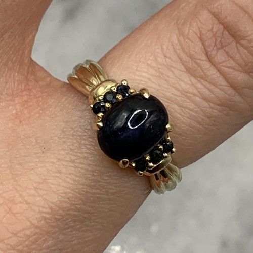 Karat gold ring stern - ring, saphir