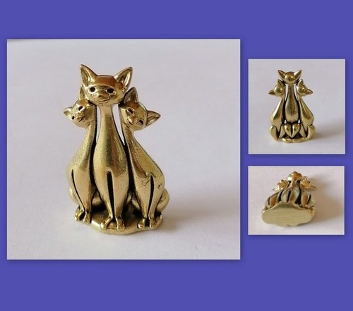 Messing katzen figur - messing, katzen-figur