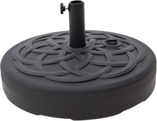 C-Hopetree Sonnenschirmständer, 28L Wasser/39kg Sand, Rund, Schwarz, für Schirms