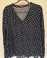 S.Oliver Bluse Gr. 38 in blau mit weißen Punkten. Top!