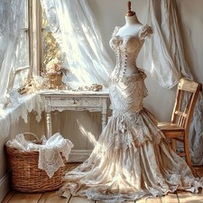 Wandbild Schneiderpuppe Kleid