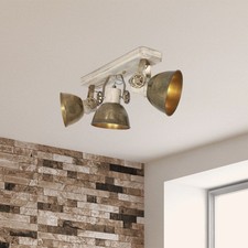 VINTAGE DECKENLAMPE HOLZ RETRO