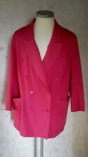 Damen Jacke Blazer Zweireiher Longblazer  Baumwolle Gr. 50  rosa
