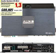 AUDIO SYSTEM M-90.4 4-Kanal Verstärker Cl. A/B Auto PKW Endstufe 4x90 Watt/RMS