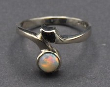 Weißgold Solitär Ring Voll