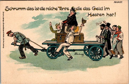 Judaika scherzkarte schrumm - ak,
