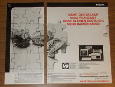 Vintage 1985 PHILIPS DATA SYSTEMS Computer Printwerbung Werbung Deutsch