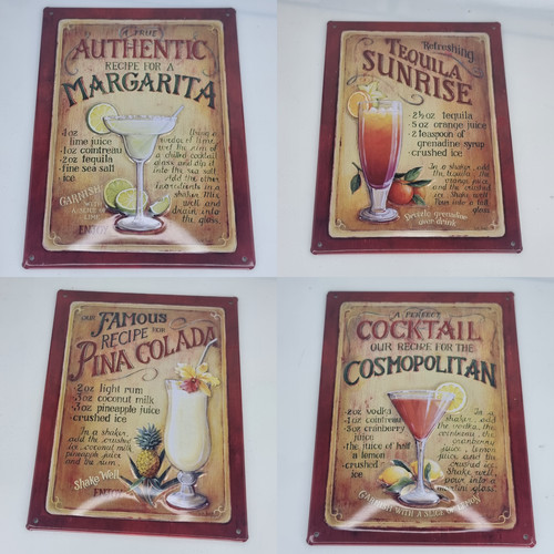 Blechschild cocktail - blechschild,