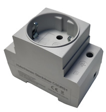 Schutzkontakt Steckdose für Einbau Hutschiene Schaltschrank Sicherungskasten 16A