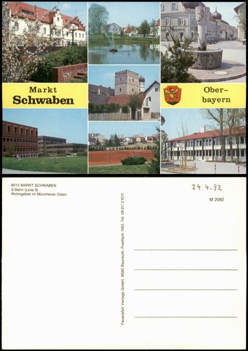 Ansichtskarte markt schwaben - ansichtskarte,