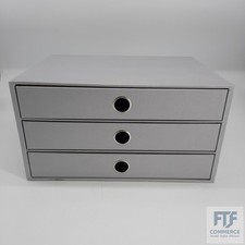 Rössler SOHO 3er Schubladenbox A4 aus Papier | Büro Organizer Schreibtisch| Schu