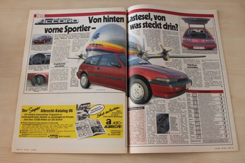 Auto bild 1986 honda accord - auto, 18/1986