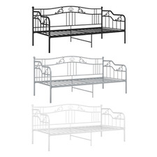 Schlafsofa Bettgestell Metallbett Singlebett Gästebett Bett Metall 90x200 cm