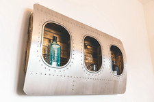 3er Flugzeugfenster Wandbar -