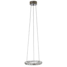 B-Ware LED-Hängeleuchte MW152, Hängelampe Pendelleuchte, Kristallglas