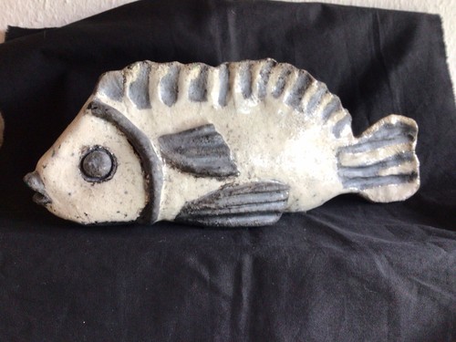 Skulptur raku fisch - skulptur,, raku,