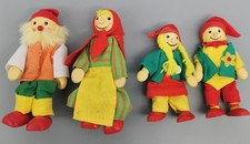 Biegepuppen Holz Zwergenfamilie Wichtel Eltern Kinder Puppenfamilie Puppenhaus