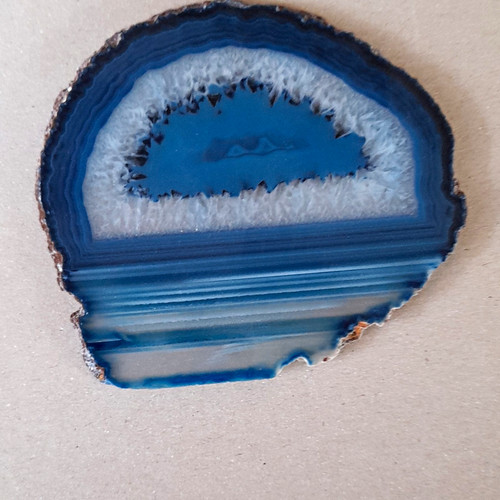 Blauer achat scheibe poliert - blauer,