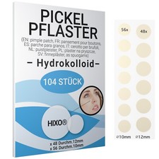 104x Pickelpflaster – Hydrokolloid Pickel Patches transparent Anti-Akne
