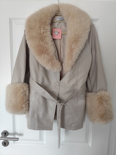 Damen face lederjacke mit - face,