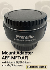 Commlite CM-AEF-MFT Auto Focus Adapter EF/EF-S Lens  zu M4/3 Kamera ✅ NEU