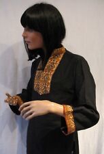 Stickerei Tunika Tracht Kurta Hemd Long Shirt Orient Kaftan Bollywood Kind Kleid