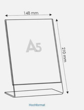 Werbeaufsteller Preisschilder Tischaufsteller L-Ständer, Acrylglas 13 Stück DIN5