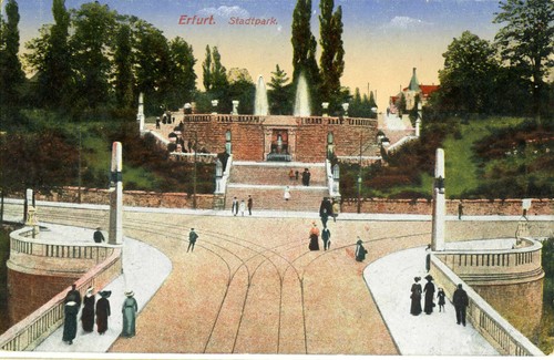 Erfurt stadtpark um 1910 - um,