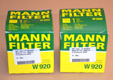 Mann Filter W920 Ölfilter 2 Stück NEU OVP
