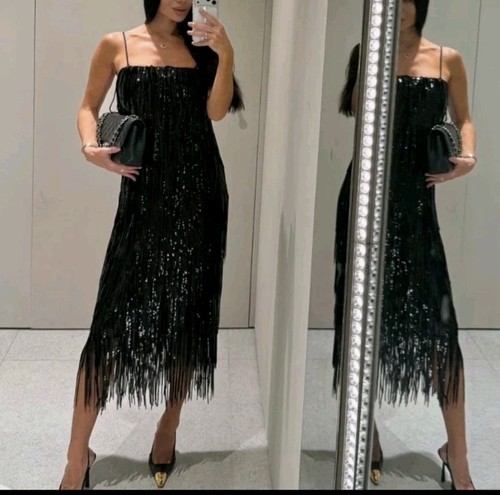 Zara schwarzes flapper - zara,