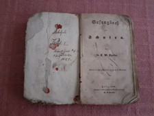 altes antikes Buch  Gesangbuch für Schulen    1842