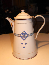 Kaffeekanne Emaille Jugendstil